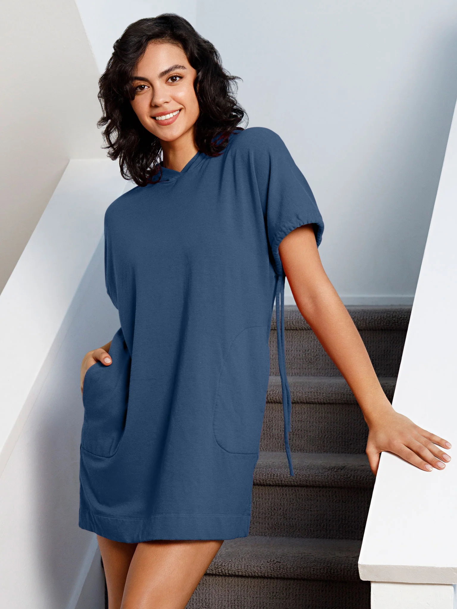 Fleece Hoodie Dress - Image 5