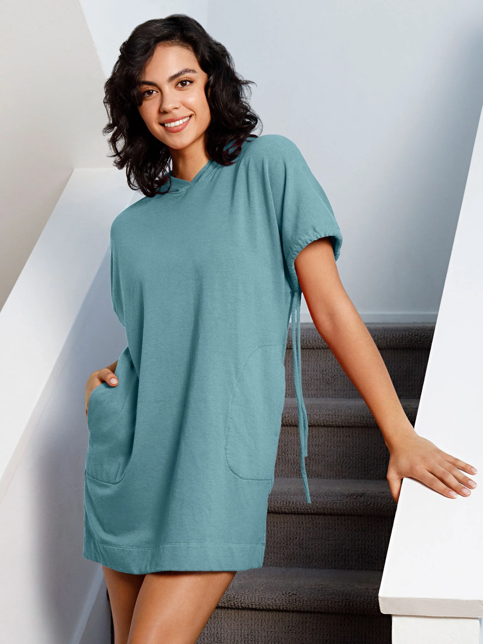 Fleece Hoodie Dress - Image 6