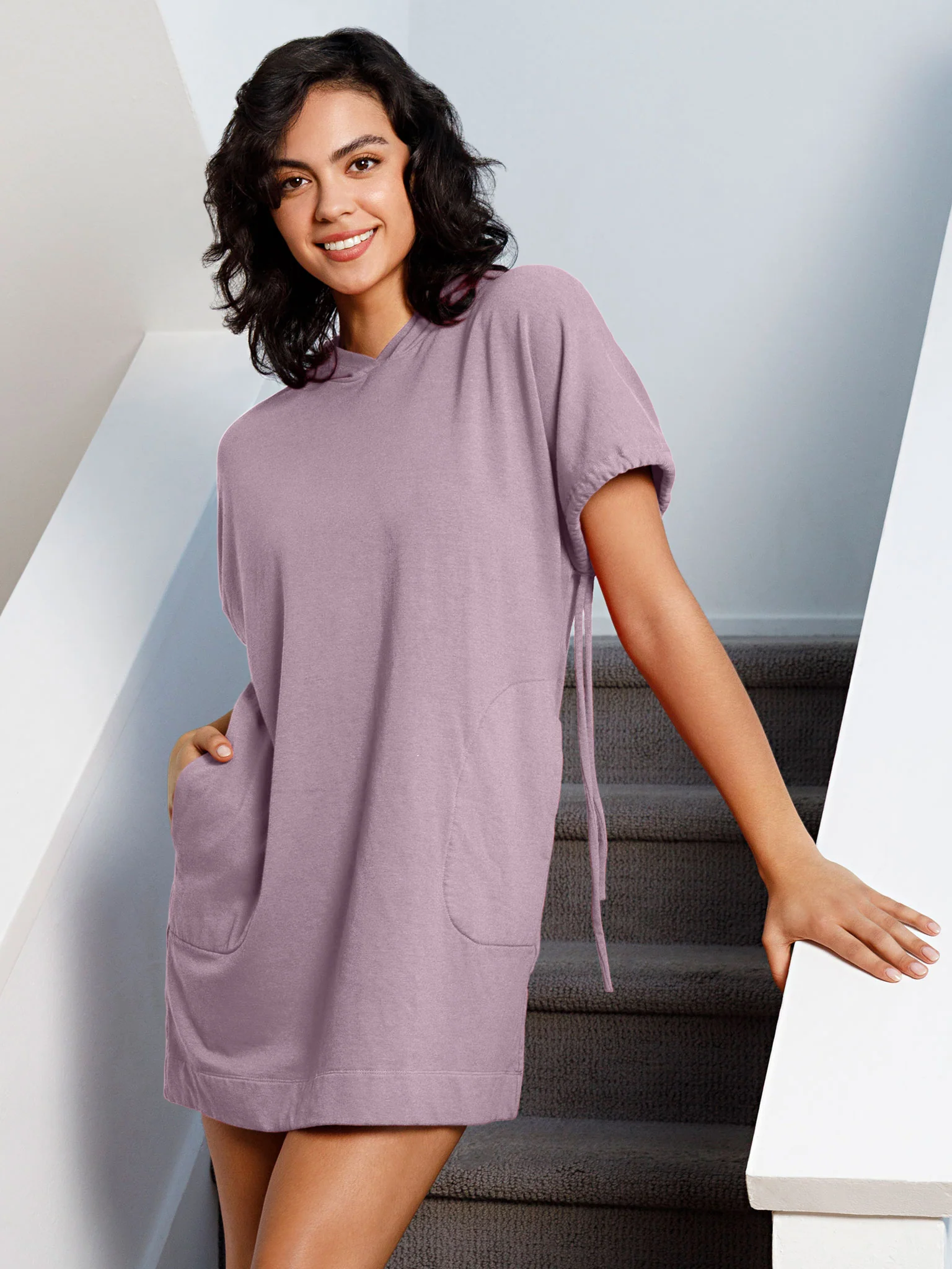 Fleece Hoodie Dress - Image 8