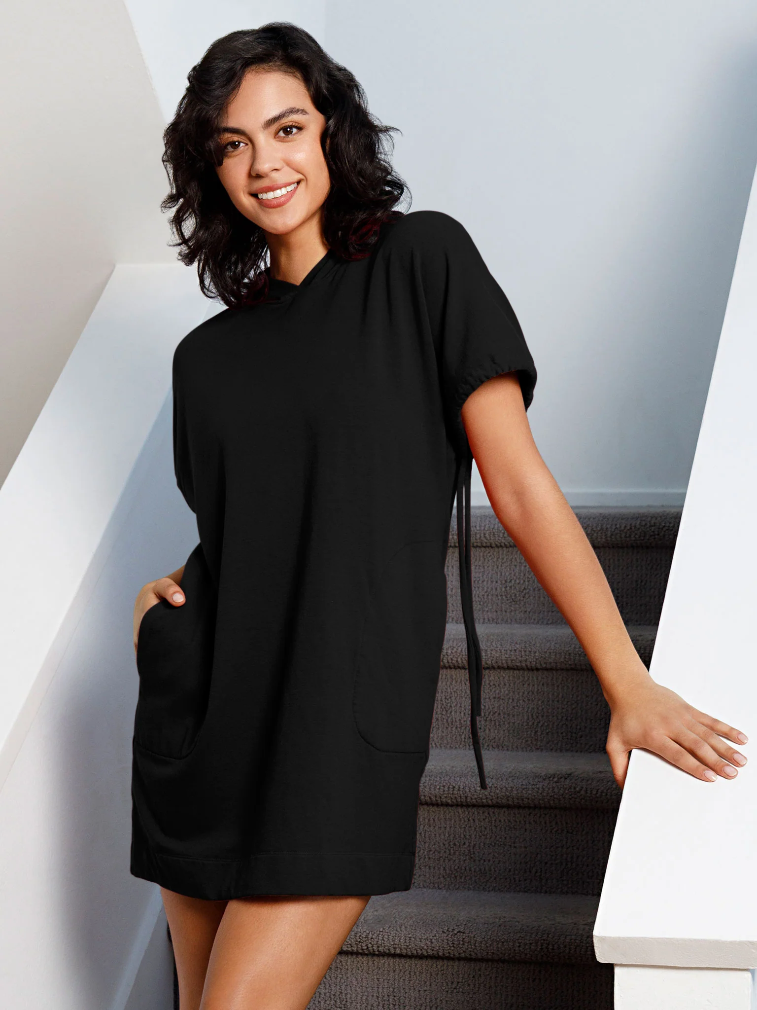 Fleece Hoodie Dress - Image 9