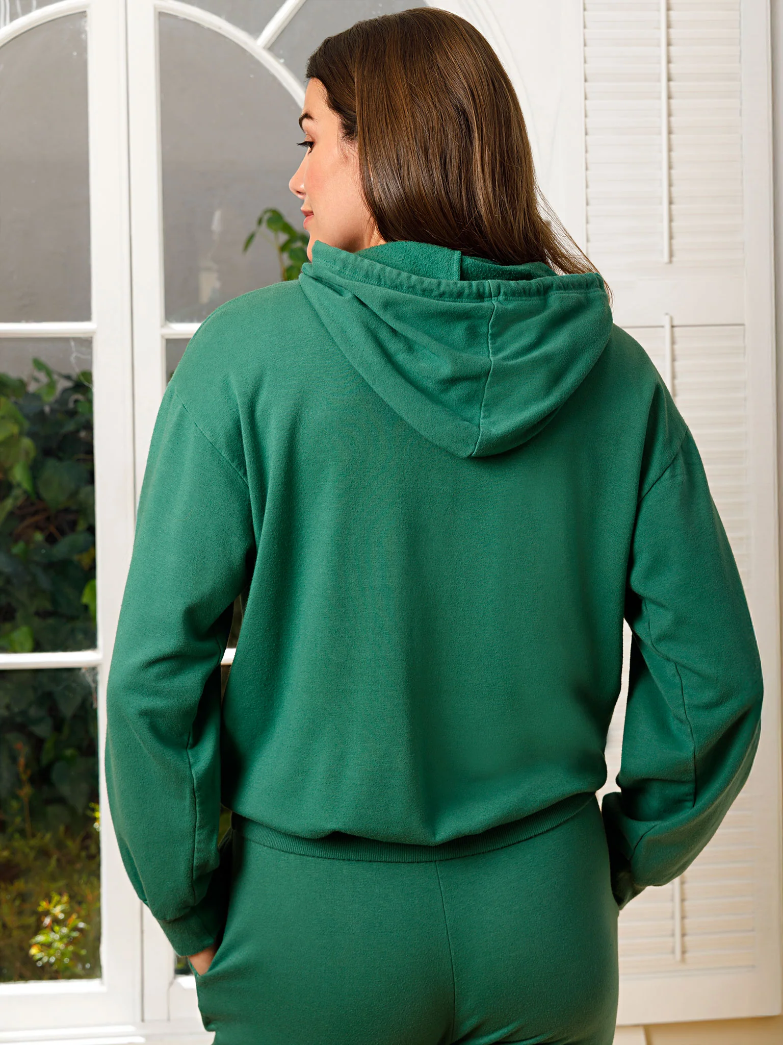 Fleece Pleat Hoodie - Image 4
