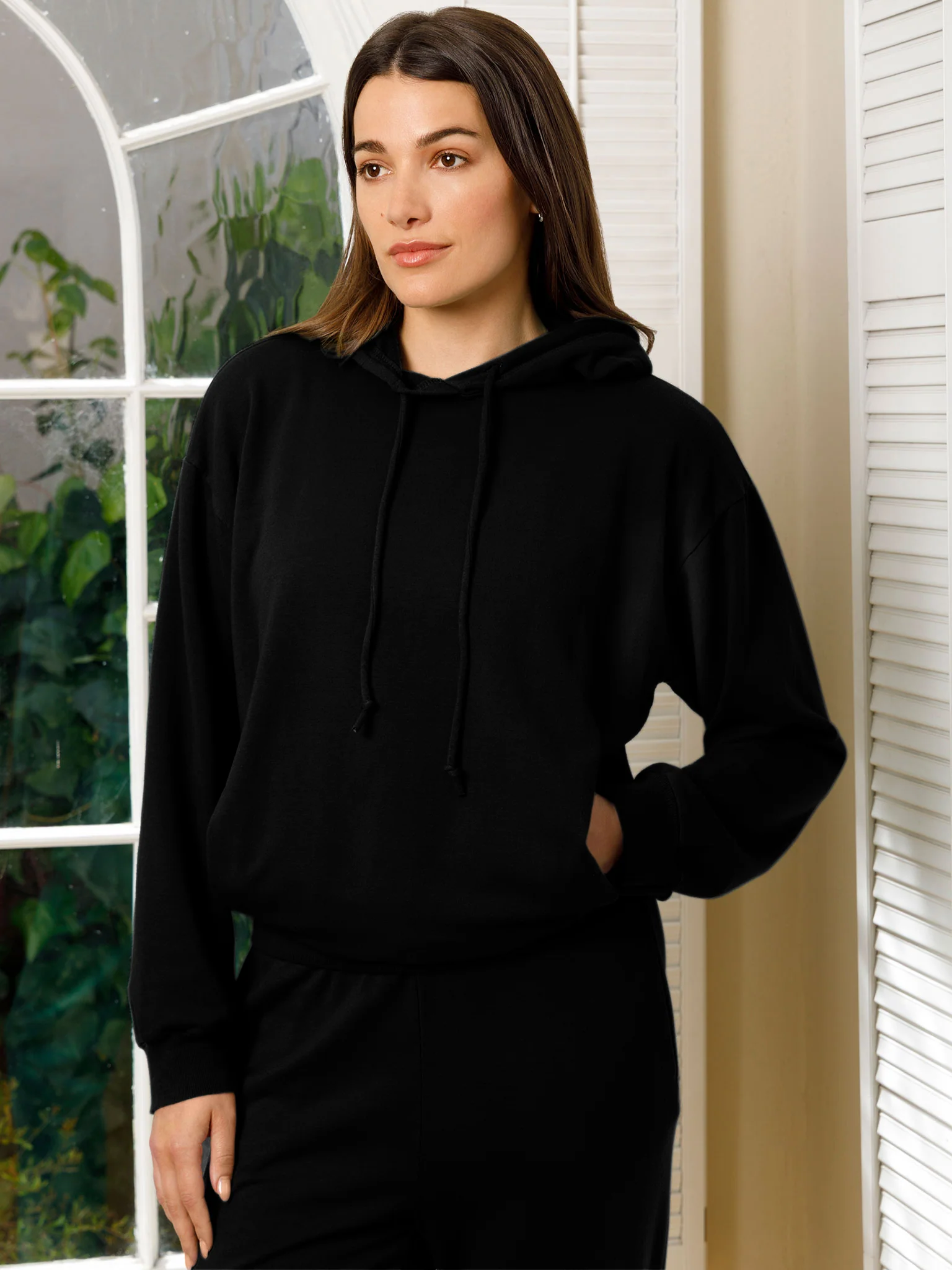 Fleece Pleat Hoodie - Image 5