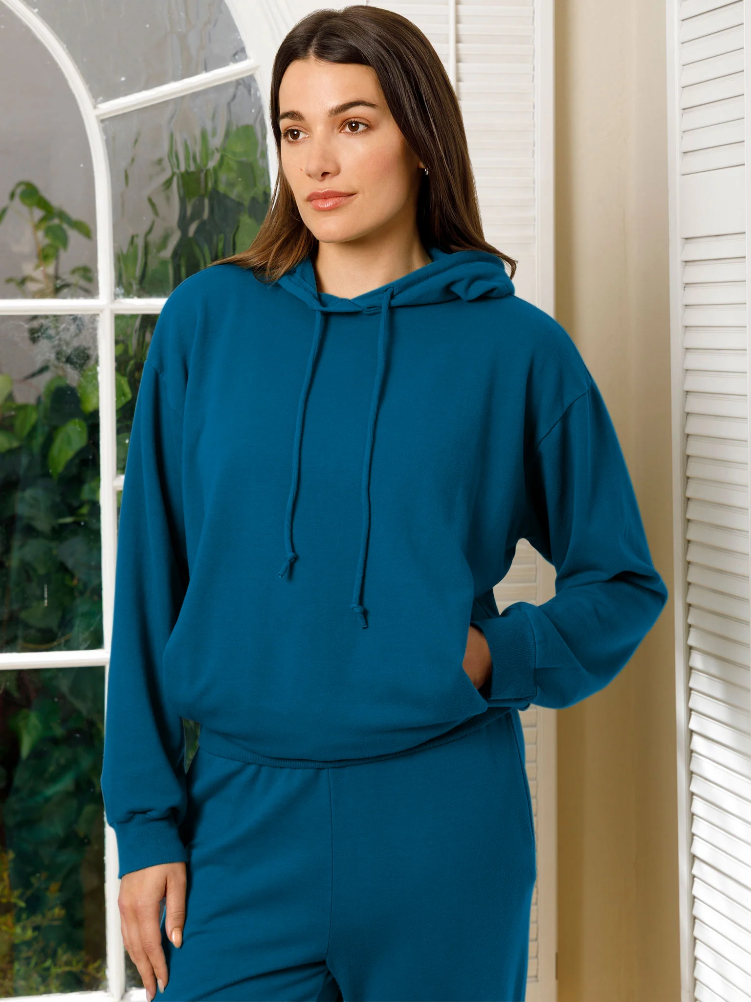 Fleece Pleat Hoodie - Image 7