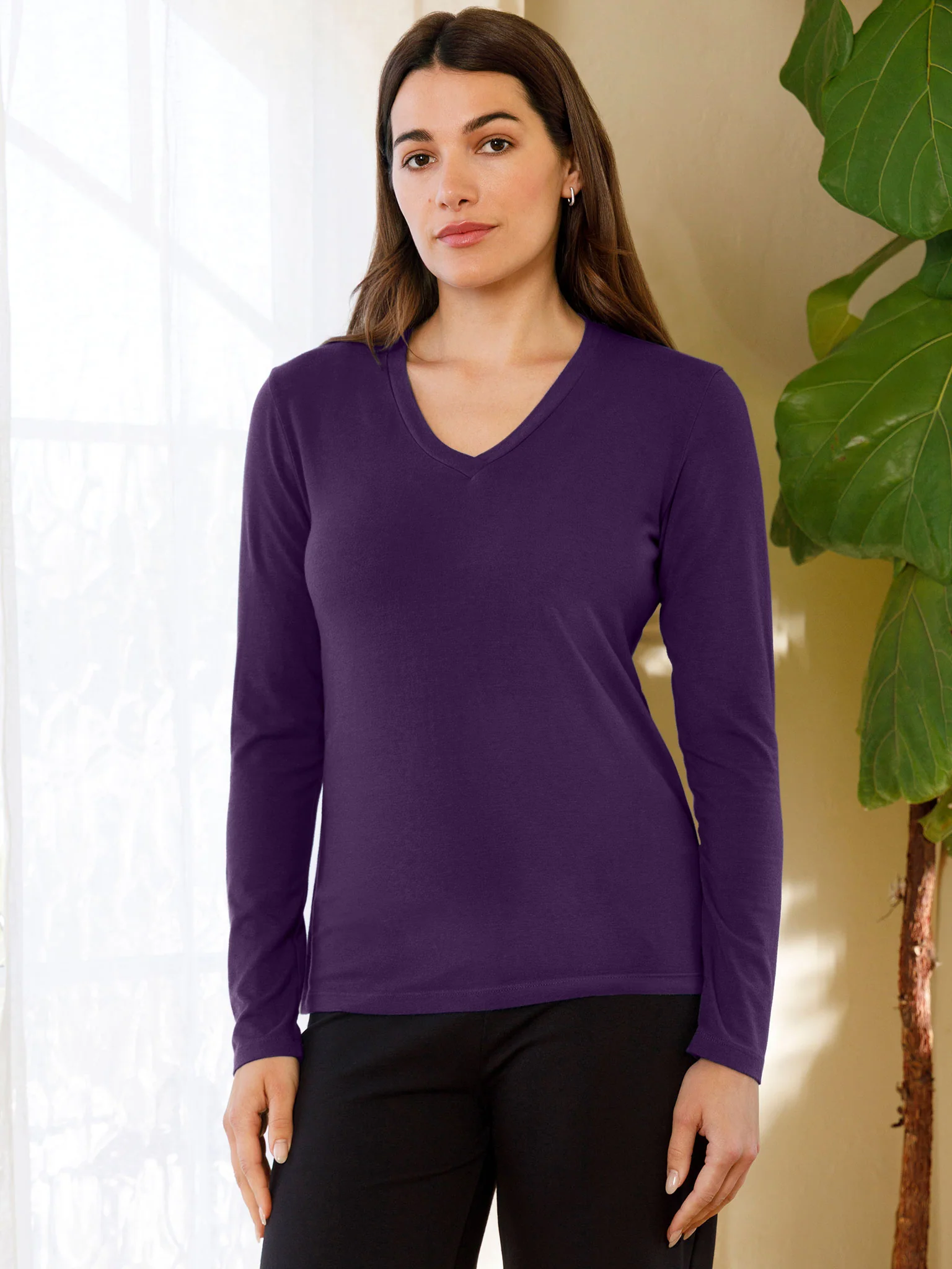 Long Sleeve V Neck - Image 5