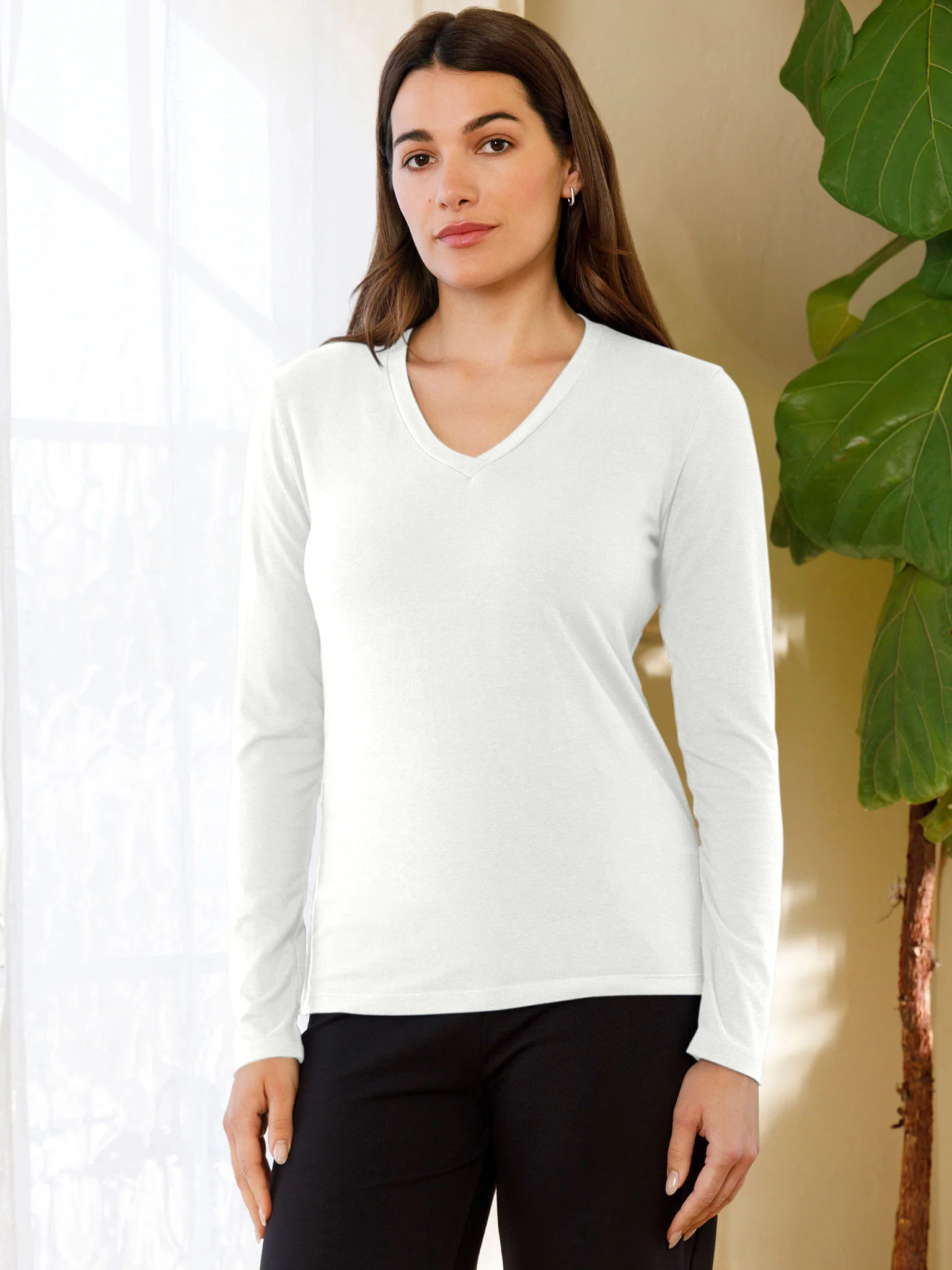Long Sleeve V Neck - Image 7