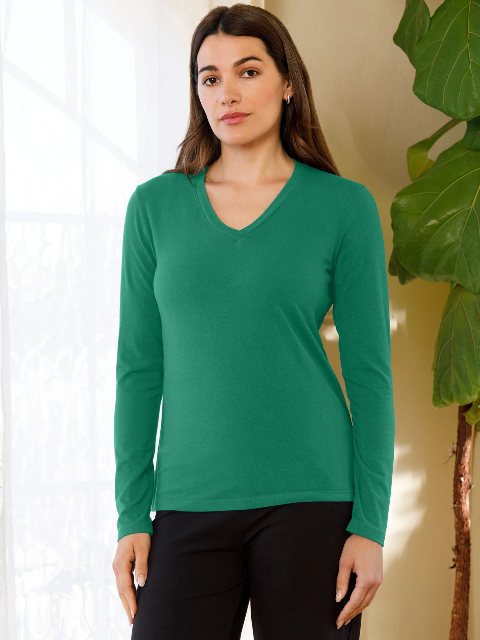 Long Sleeve V Neck - Image 8