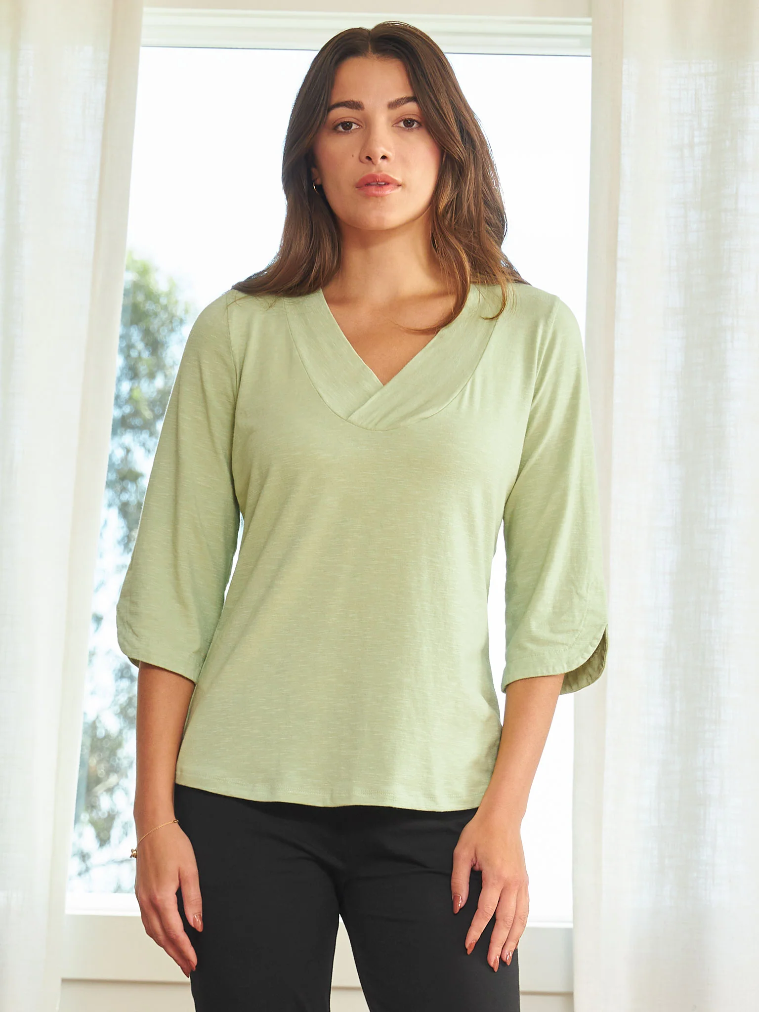 Scallop Sleeve Top - Image 4